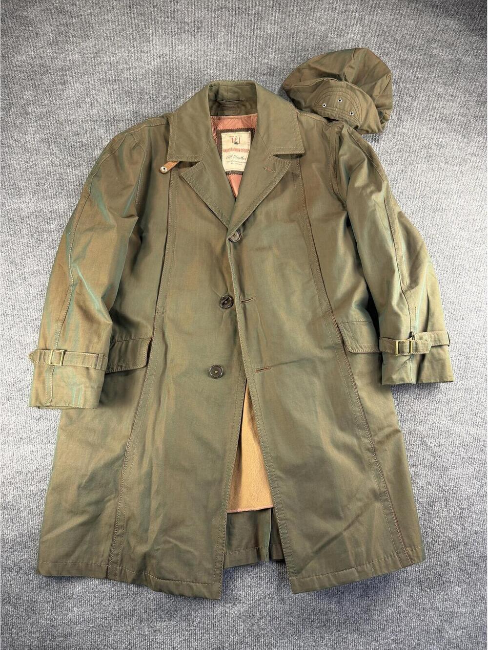 Vintage Italian Fashion Imports Trench Coat Made in Italy Egyptian Cotton 38 Reg